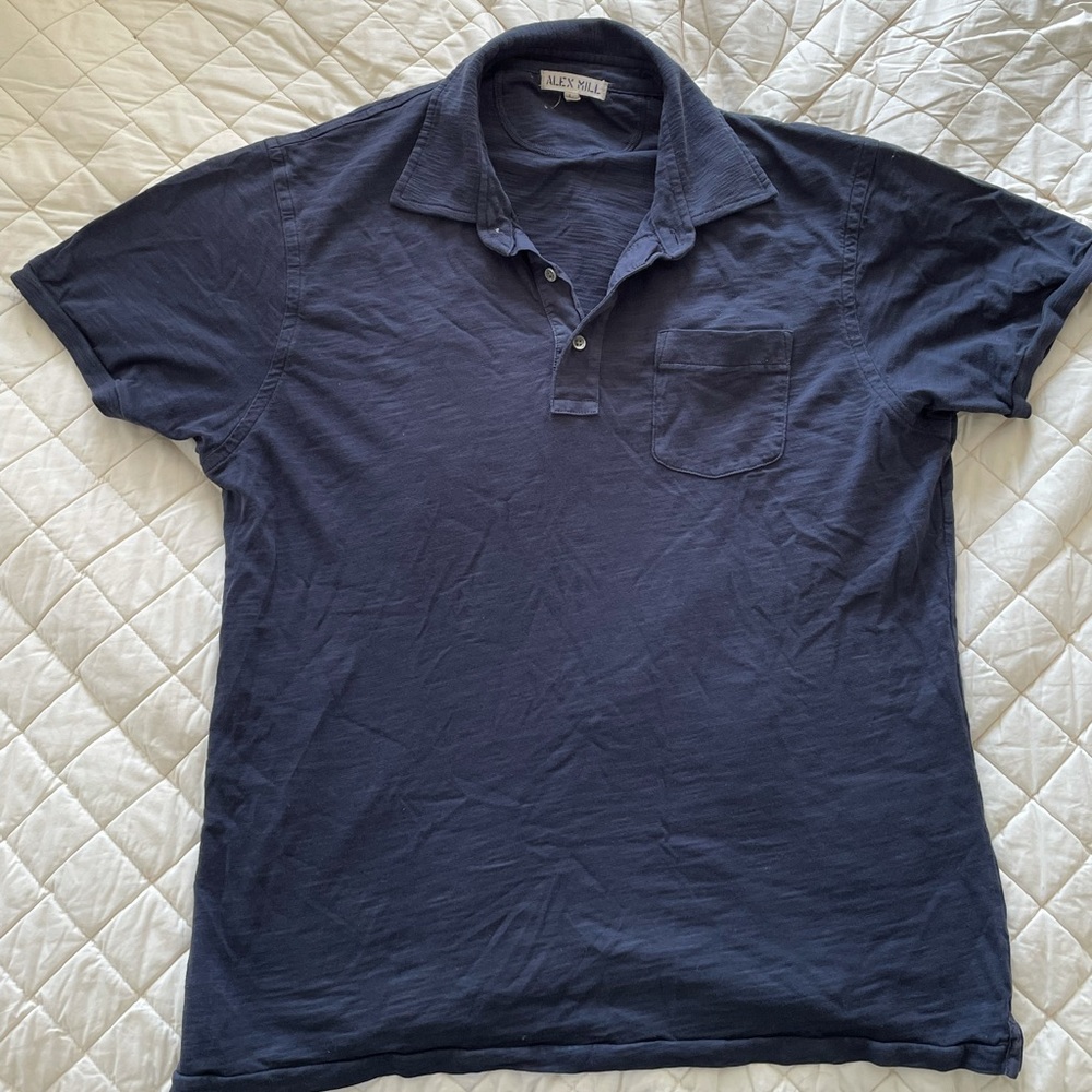 Alex Mill Cotton Short Sleeve Collar Shirt